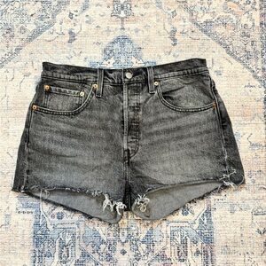 Levi's Charcoal Jean Shorts 501